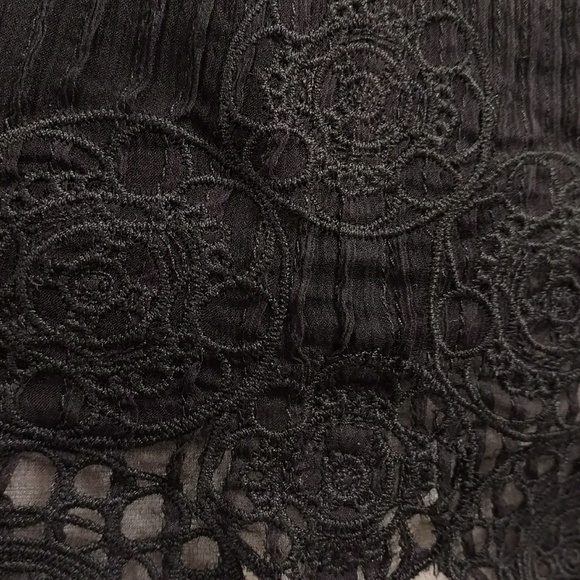 Sexy Feminine Black Silk Lace n Sheer Blouse Could be off shoulder High Quality - Picture 5 of 11